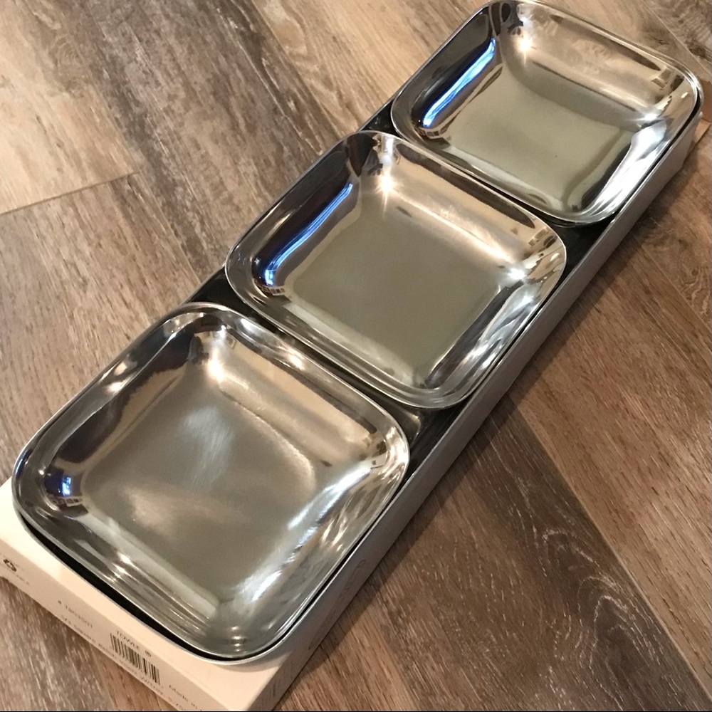 Towle The Pintel Collection Silver Plated Relish Tray With Inserts VTG